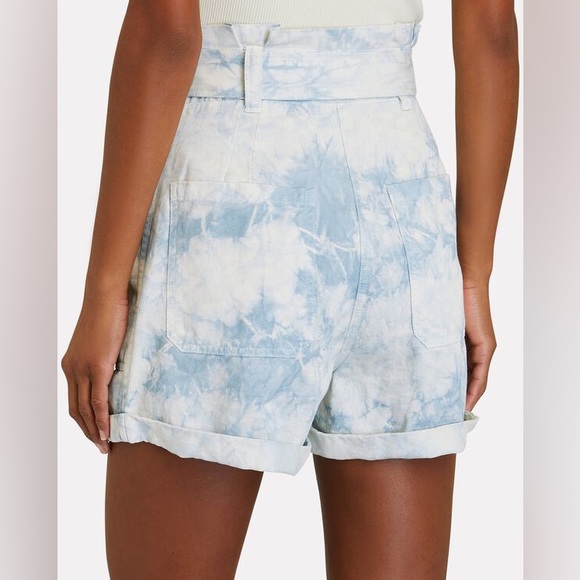 A.L.C. Blue Tie-Dye High Waist Shorts - Picture 6 of 10